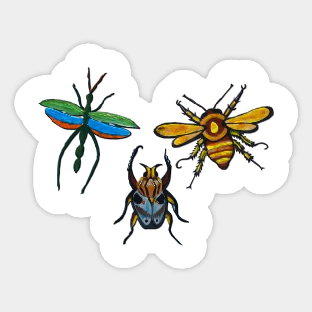 Funny Insects Sticker by PaintingsbyArlette